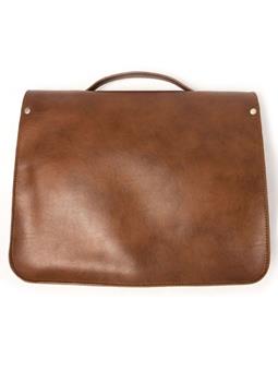 Will's Vegan Store Satchel Classic 14 Inch Brown