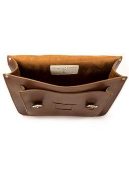 Will's Vegan Store Satchel Classic 14 Inch Brown