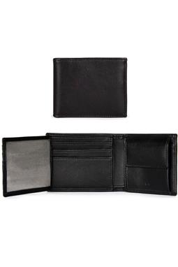 Trifold Coin Wallet Black