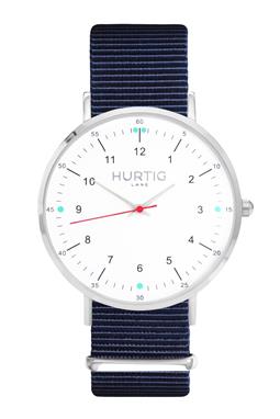 Moderno Montezuma Horloge Zilver, Wit & Oceaanblauw