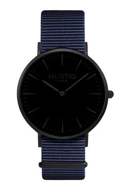 Montezuma Nato Horloge All Black & Oceaanblauw