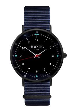 Moderno Montezuma Horloge Zwart, Zwart & Oceaanblauw