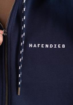 Hafendieb Hoodie Vest Logo Stick Navy
