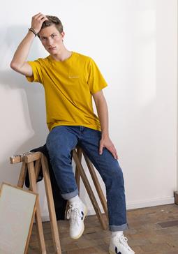 Hafendieb Logo Stick T-Shirt Mosterd