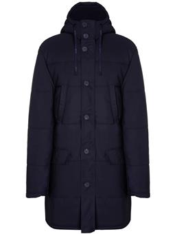 Will's Vegan Store Heren Gewatteerde Parka Donkerblauw