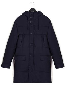 Will's Vegan Store Heren Gewatteerde Parka Donkerblauw