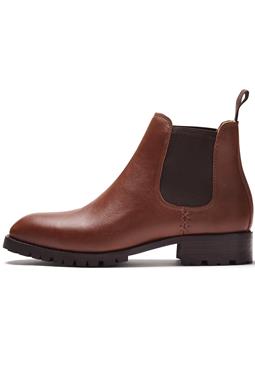 Heren Chelsea Boots Gevoerd Waterdicht Kastanjebruin