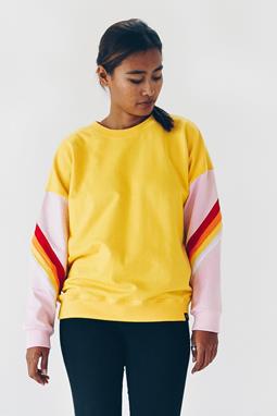 Sweatshirt Loose Yellow Rainbow