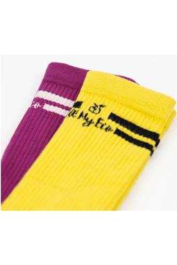Socken 2 Paar Gelb & Lila