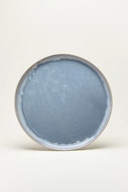 Large Plate Grey Blue