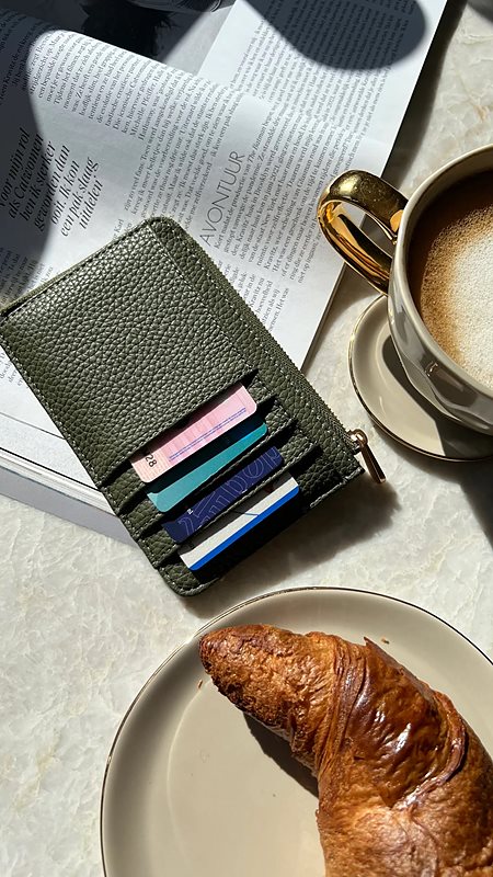 Wallet Mini Zipper Dark Green from Shop Like You Give a Damn
