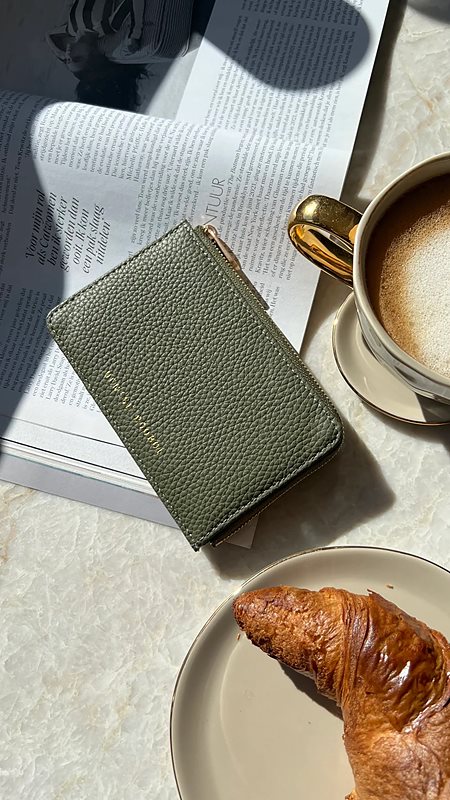 Wallet Mini Zipper Dark Green from Shop Like You Give a Damn