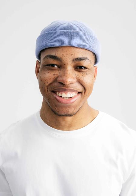 MELA: Beanie Short Lesh Forgetmenot Blau MELA: Beanie Short Lesh Forgetmenot Blau