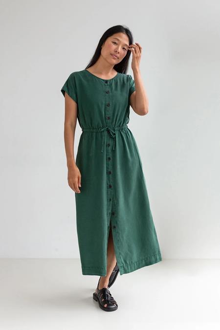 TWOTHIRDS: Kleid Marasusa Dunkelgrün