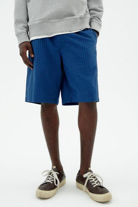Shorts Seersucker Bermuda Gasper Blue