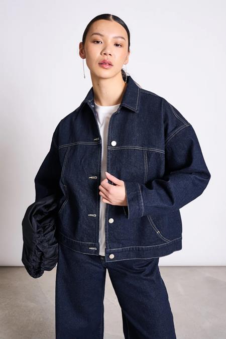 JAN 'N JUNE: Jas Denim Vilme Donkerblauw