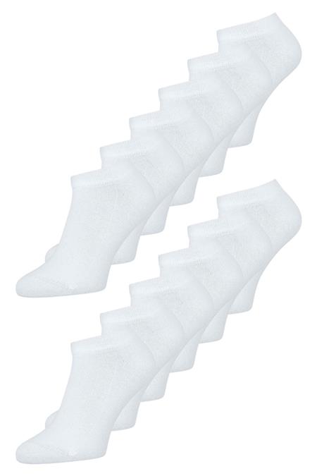 Multipack 12x Sneaker Socks White