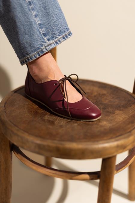 AGAZI: Ballerina Flats Louise Burgundy AGAZI: Ballerina Flats Louise Burgundy