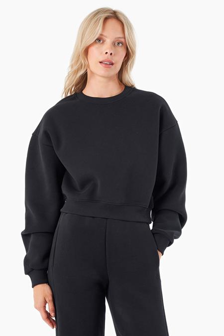 Cropped Sweatshirt Sillivia Zwart