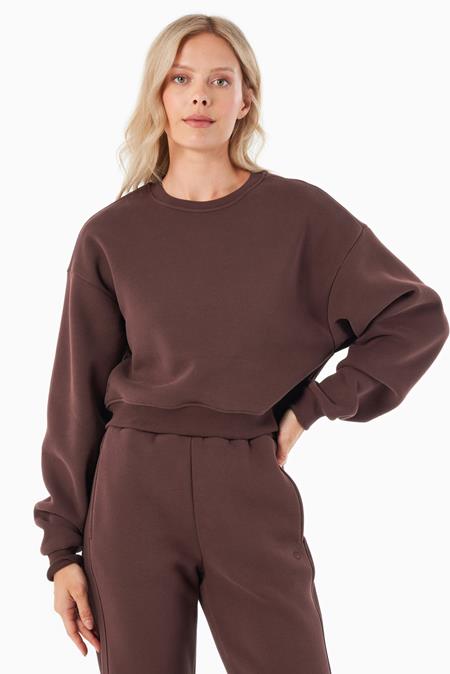 Sweatshirt Crop Sillivia Bitter Chocolate