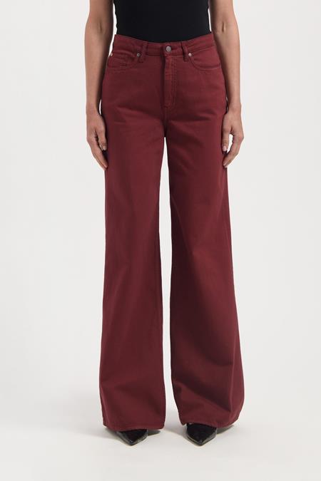 Jeans High Loose Flow Sara Burgundy
