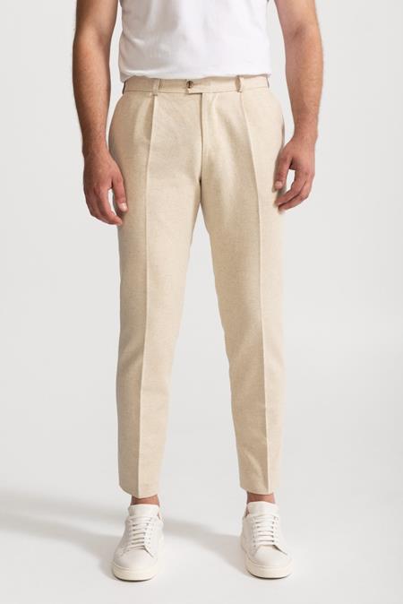 Pants The Romana Linen Cotton Natural