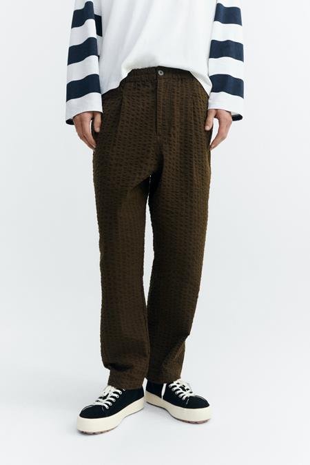 Pants Loose Luc Seersucker Brown