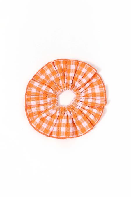 SUITE13LAB: Maxi Scrunchie Lis Check Orange