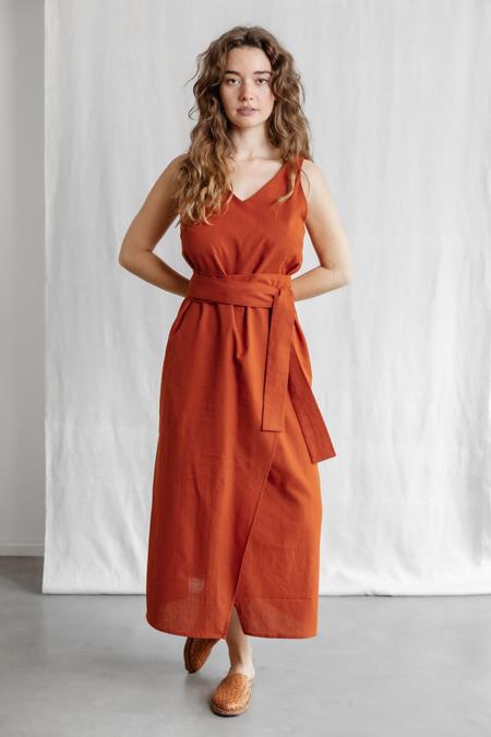 Jyoti Fair Works: Jurk Agnila Terracotta