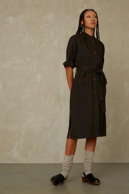 Kings of Indigo: Dress Caledonia Deep Forest Green