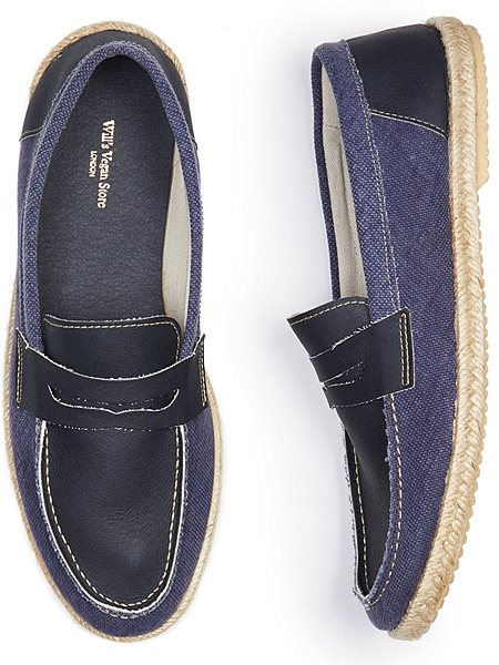 Penny Loafers Dark Blue from Shop Like You Give a Damn