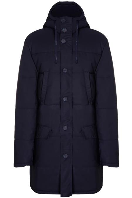 Will's Vegan Store: Damen Wattierter Parka Dunkelblau