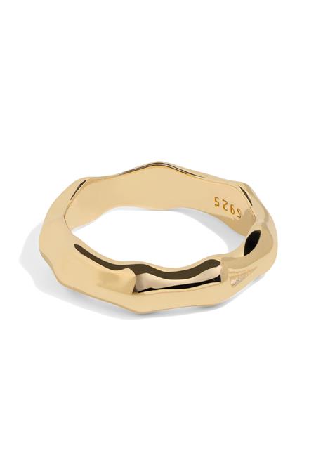 Der Bambusring Aus Massivem 14k Gold