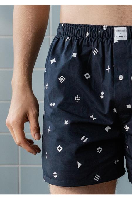 erlich textil: Boxer Jasper Flag Alphabet Navy Blue
