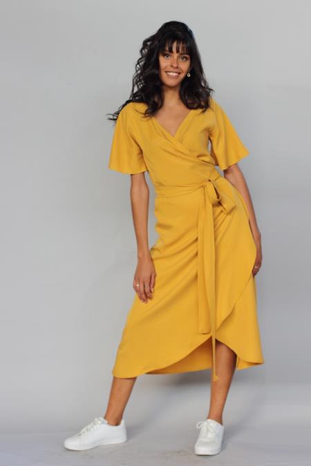 Wickelkleid Luma Gelb