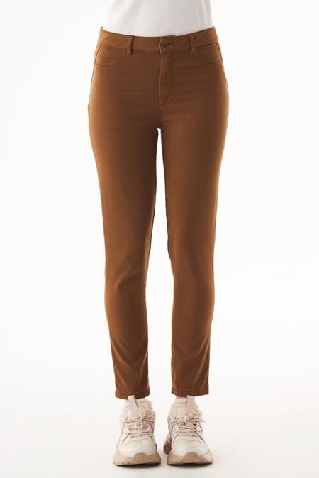 Broek Tencel Bio-Katoen Bruin
