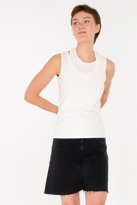 ThokkThokk: Double Layer Tanktop Off White