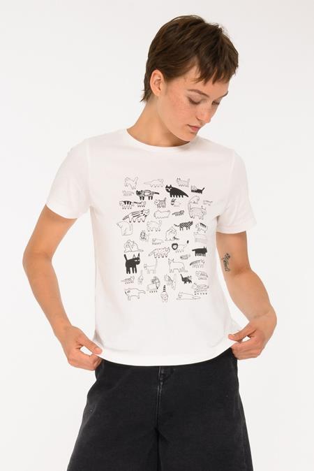 T-Shirt Cats Off White