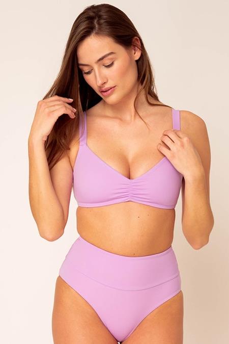 Woodlike: Bikinioberteil Ruffle Lila