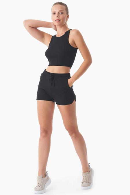 ORGANICATION: Sanndra Lightweight Organic Cotton Sweatshorts Black ORGANICATION: Sanndra Lightweight Organic Cotton Sweatshorts Black