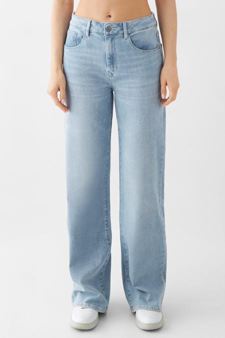 Dew Flared Soft Denim Klassiek Lichtblauw