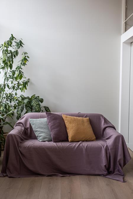 Linen Couch Cover Dusty Lavender