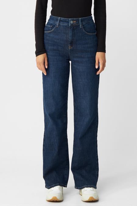 Dew Flared Zacht Denim Klassiek Donkerblauw