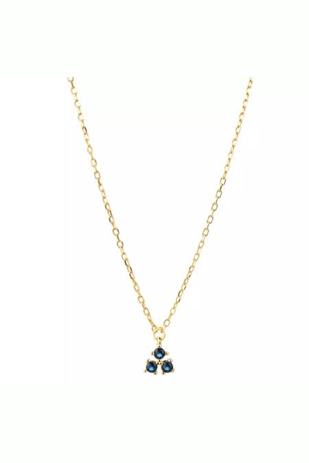 Necklace Vistosa Trio Gold Sapphire Blue