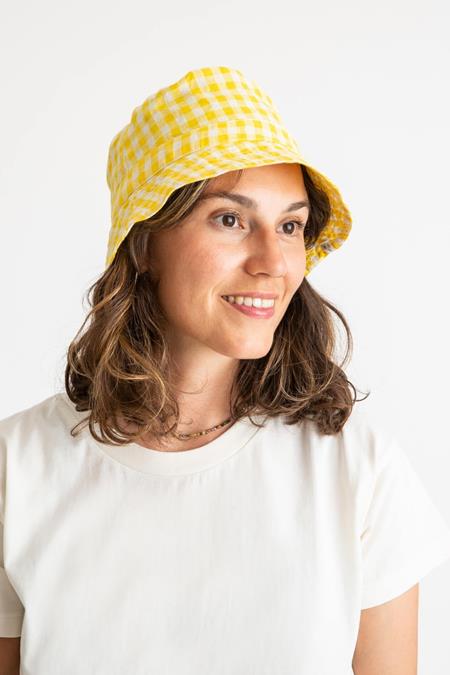 MATONA: Sun Hat Yellow Gingham