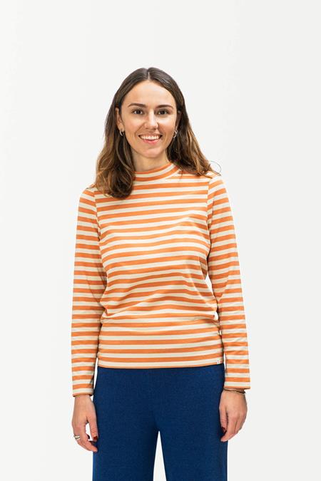Langarm Mit Kragen Orange & Karamell