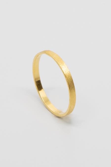 Band Ring Unisex Satin Gold