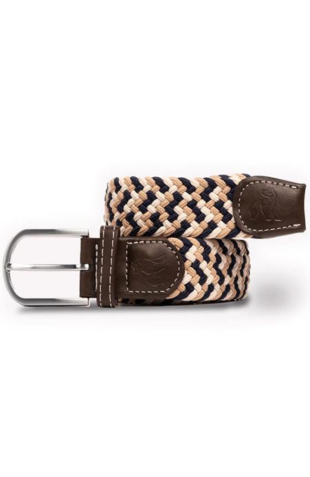 Swole Panda: Riem Chevron Beige, Blauw En Wit