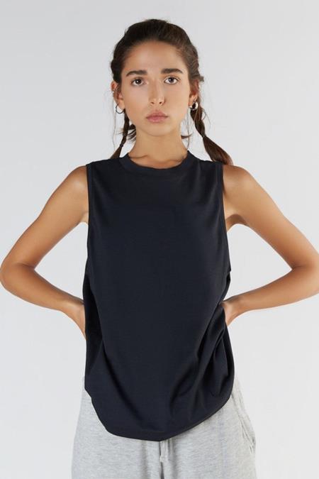 Top High Neck Active Wear Black