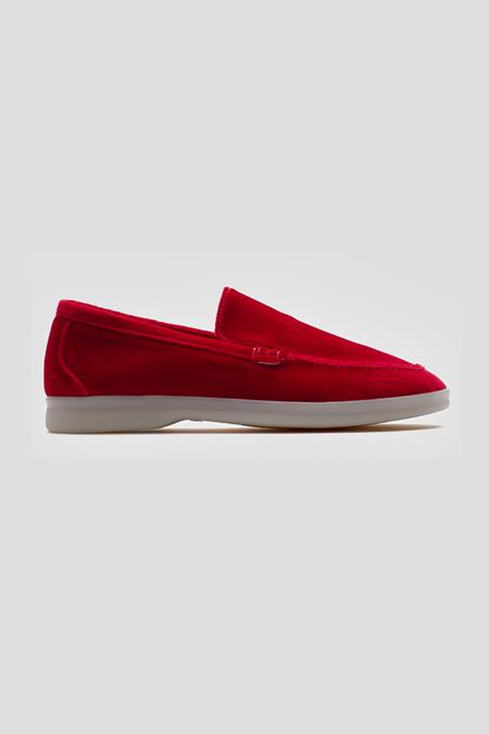 Solari Milano: Loafer Samt Rot